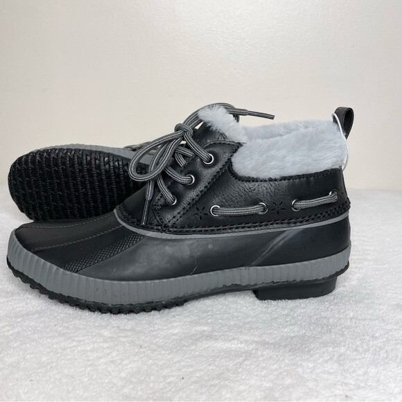 J Sport by Jambu Duck Boots Mary Ankle Rain Waterproof Vegan New Black Size 7 - Picture 2 of 10